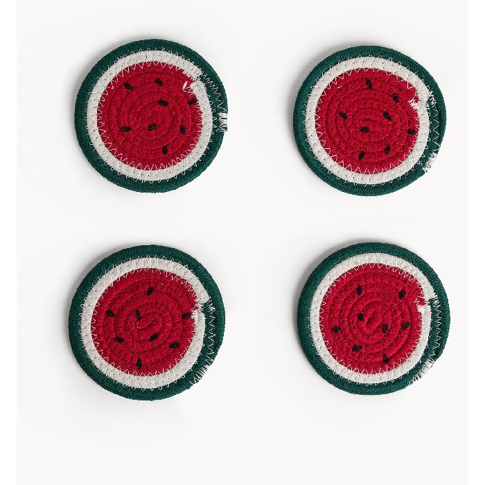 tableware/placemats-coasters-trivets/coincasa-set-of-4-watermelon-coasters
