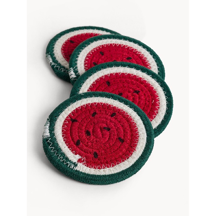 tableware/placemats-coasters-trivets/coincasa-set-of-4-watermelon-coasters