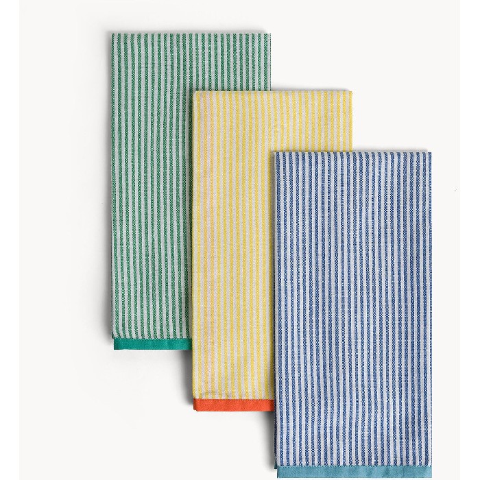 home-textiles/kitchen-textiles/coincasa-set-of-3-pure-cotton-tea-towels-with-stripes