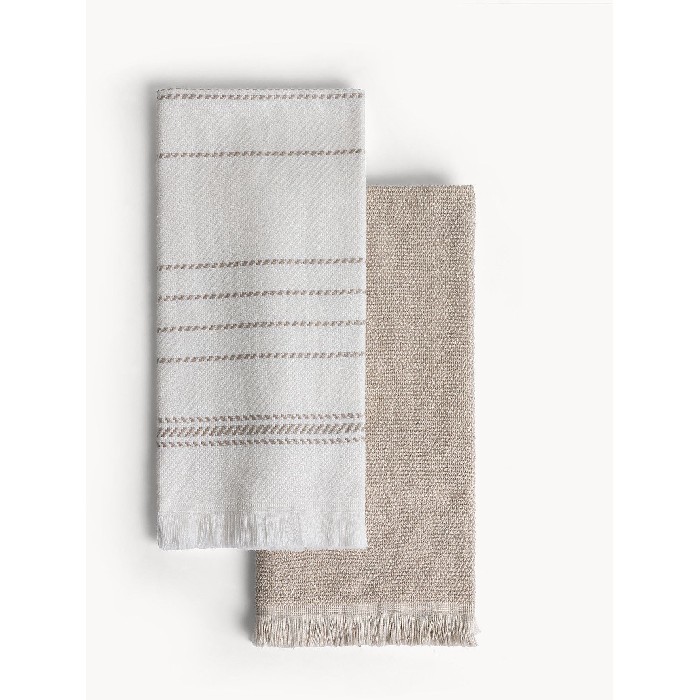 home-textiles/kitchen-textiles/coincasa-set-of-2-pure-cotton-tea-towels-with-fringes-7478837