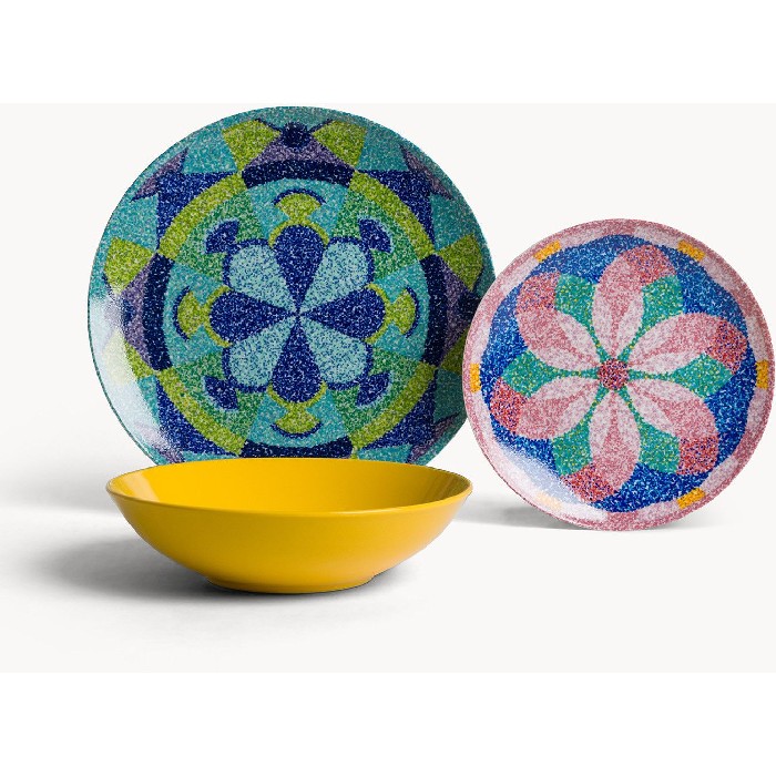 tableware/plates-bowls/coincasa-set-of-18-seurat-porcelain-and-stoneware-plates