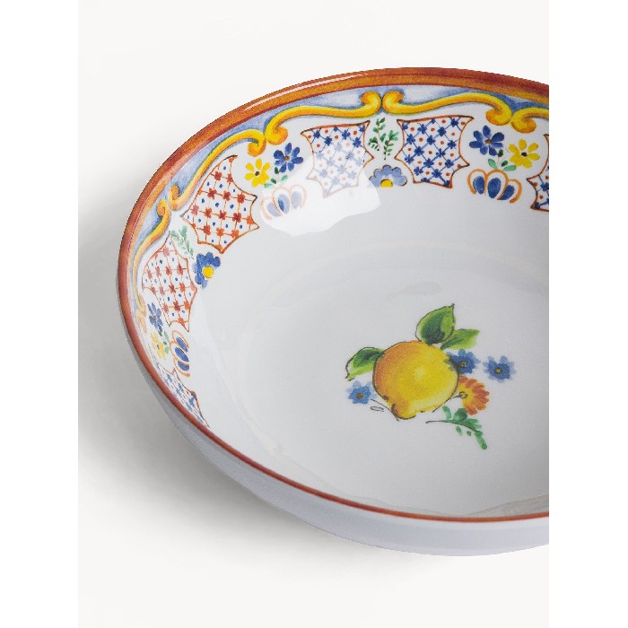 tableware/plates-bowls/coincasa-lemon-decorated-melamine-soup-plate