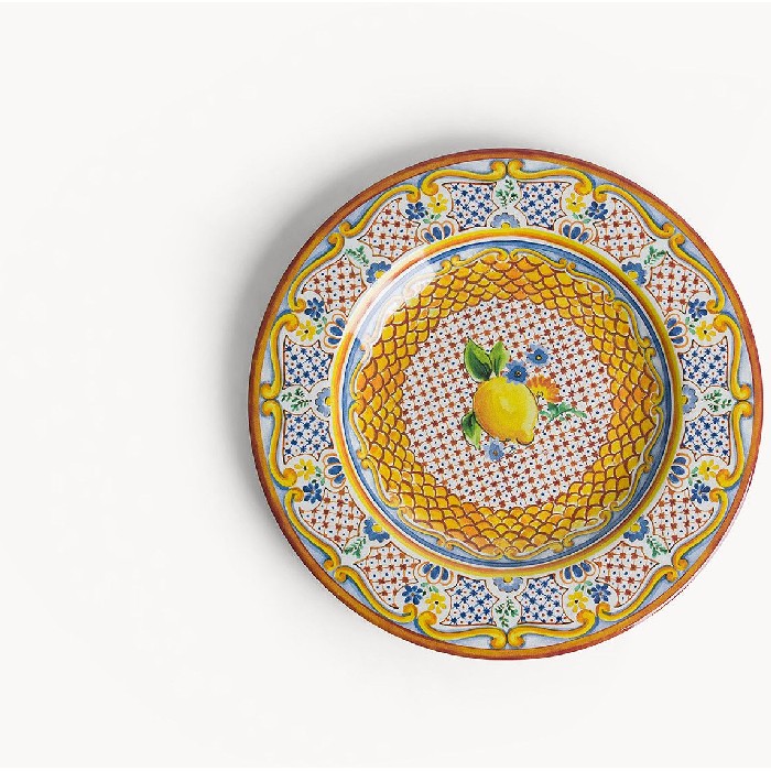 tableware/plates-bowls/coincasa-lemon-decorated-melamine-fruit-plate
