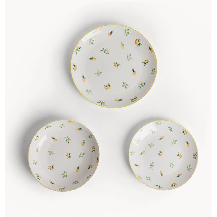 tableware/plates-bowls/coincasa-set-of-18-porcelain-plates-with-lemon-motif