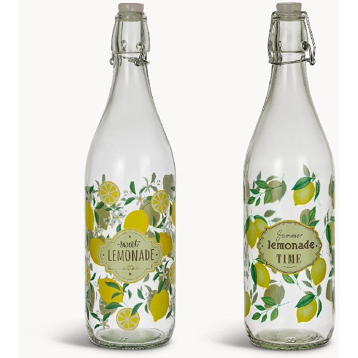 tableware/carafes-jugs-bottles/coincasa-glass-bottles-with-lemon-detail