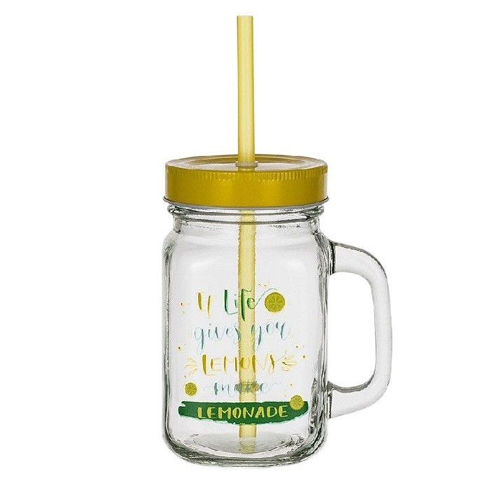 tableware/glassware/coincasa-glass-mug-with-cap-and-straw-7479122