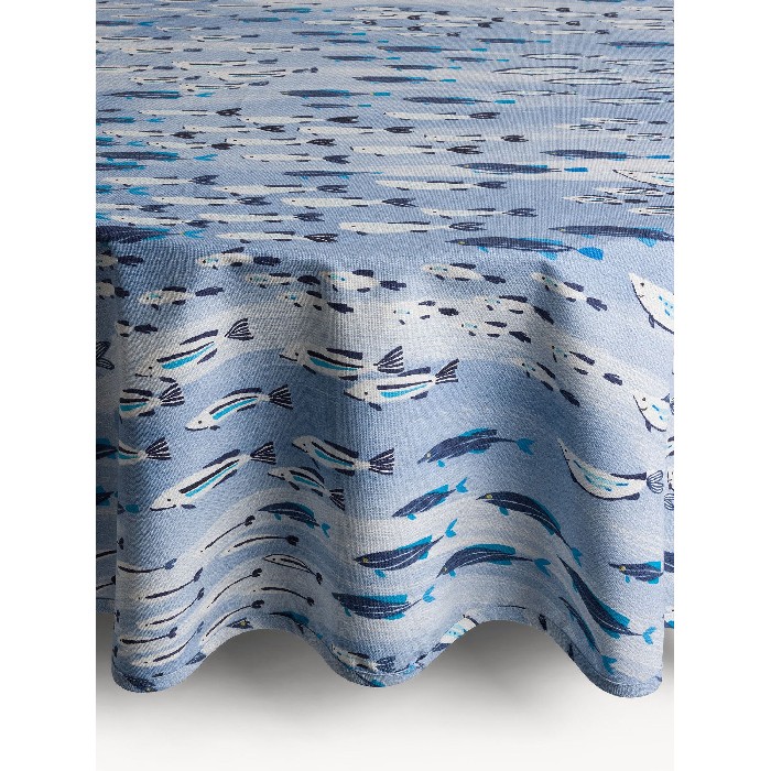 home-textiles/table-cloths-runners/coincasa-round-pure-cotton-panama-tablecloth-with-fish-print-blue-7479156