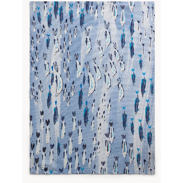 home-textiles/kitchen-textiles/coincasa-set-of-2-pure-cotton-tea-towels-with-fish-print-blue-7479169