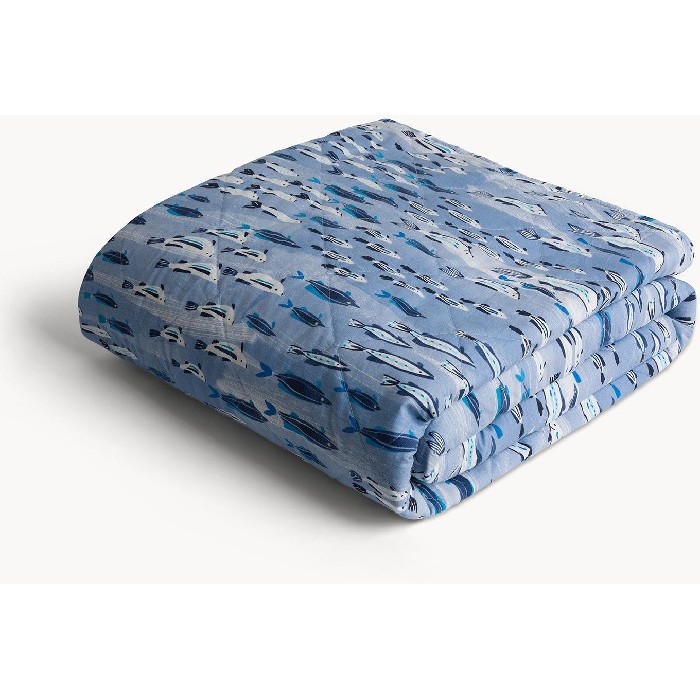 home-textiles/bedspreads-duvets-quilts/coincasa-cotton-percale-quil-with-oceania-motif-blue-7479465
