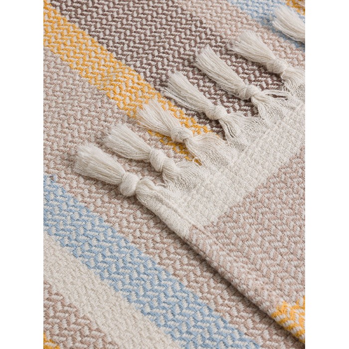 home-textiles/blankets-throws/coincasa-recycled-cotton-blanket-with-striped-motif