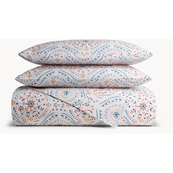 home-textiles/bed-sheets/coincasa-cotton-percale-sheet-set-with-geometric-motif-7479703
