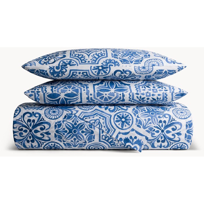 home-textiles/bed-sheets/coincasa-cotton-percale-sheet-set-with-geometric-motif-7479707