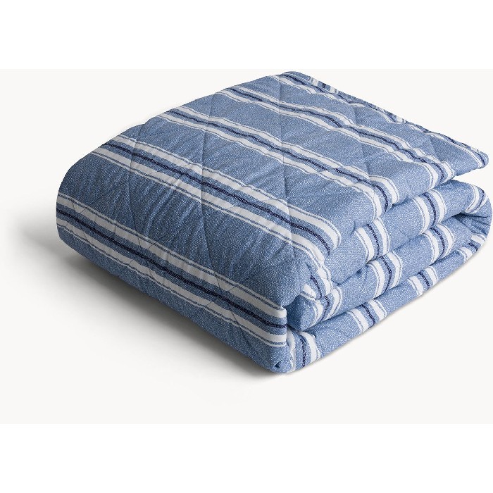 home-textiles/bedspreads-duvets-quilts/coincasa-cotton-percale-striped-quilt-7479737