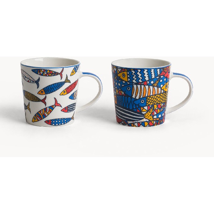 tableware/mugs-cups/coincasa-porcelain-mug-with-sardine-motif