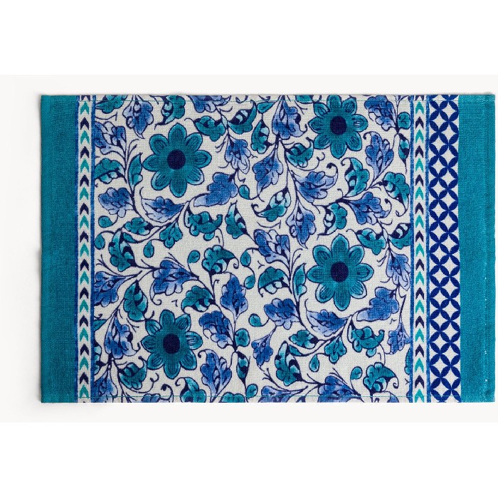 home-textiles/bath-linen-towels/coincasa-cotton-velour-towel-with-floral-print-blue-7490215