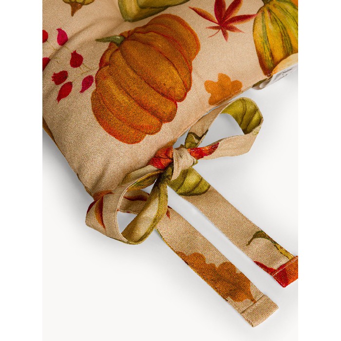 home-textiles/kitchen-textiles/coincasa-pure-cotton-panama-chair-cushion-with-ties-with-pumpkin-print-–-7493209