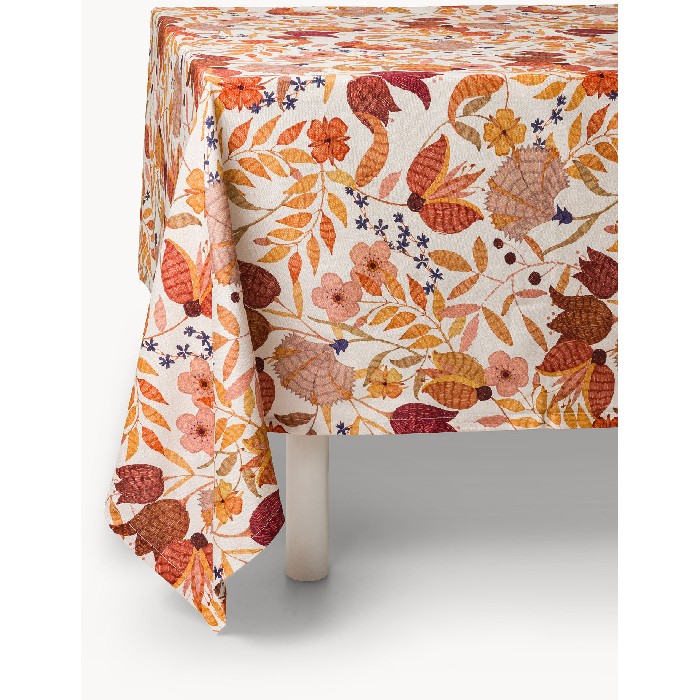 home-textiles/table-cloths-runners/coincasa-pure-cotton-panama-tablecloth-with-foliage-print-–-7493225