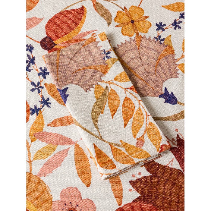 tableware/miscellaneous-tableware/coincasa-set-of-2-pure-cotton-napkins-with-foliage-print-–-7493229