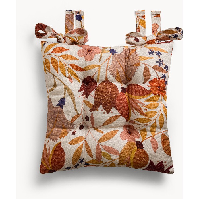 home-textiles/kitchen-textiles/coincasa-pure-cotton-panama-chair-cushion-with-ties-with-foliage-print-–-7493231