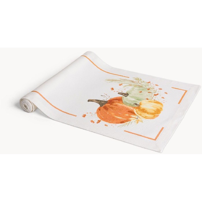 home-textiles/table-cloths-runners/coincasa-7494081-table-runner-–-pure-cotton-with-pumpkin-print