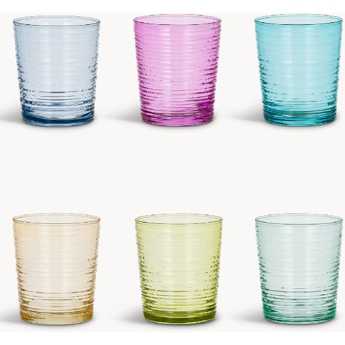 tableware/glassware/coincasa-set-of-6-granada-glass-tumblers-7494305