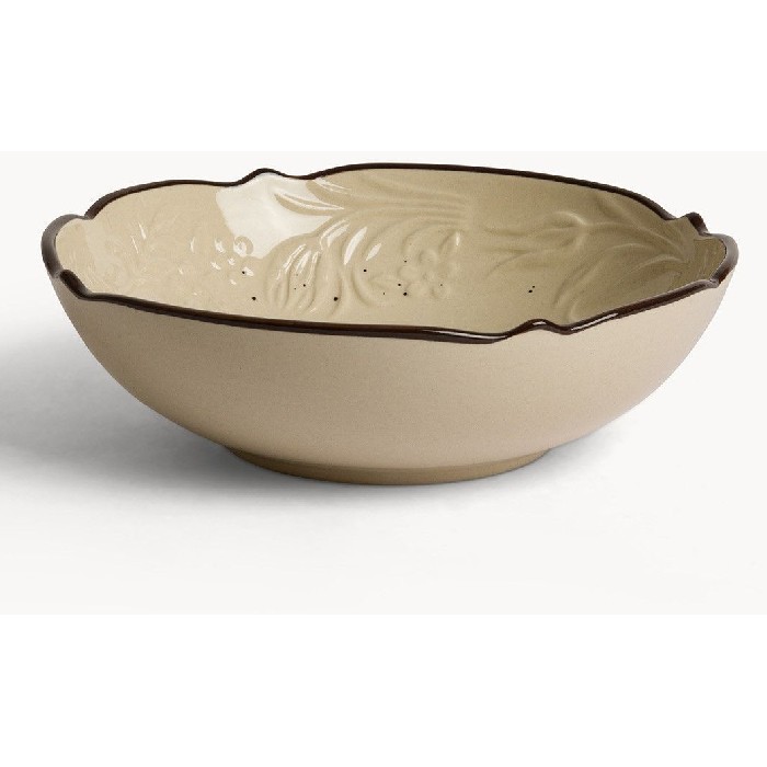 tableware/plates-bowls/coincasa-7499889-stoneware-soup-plate-–-brown-trim