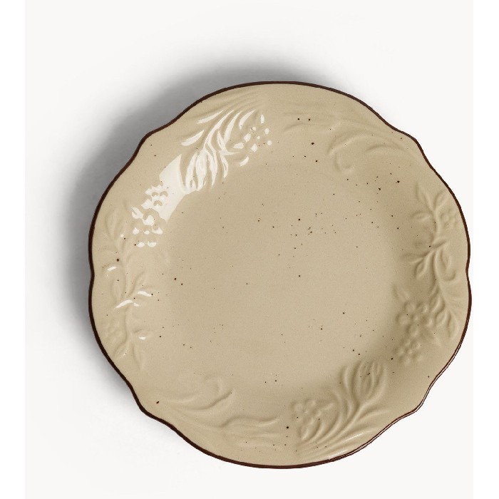 tableware/plates-bowls/coincasa-7499890-stoneware-side-dish-–-brown-trim