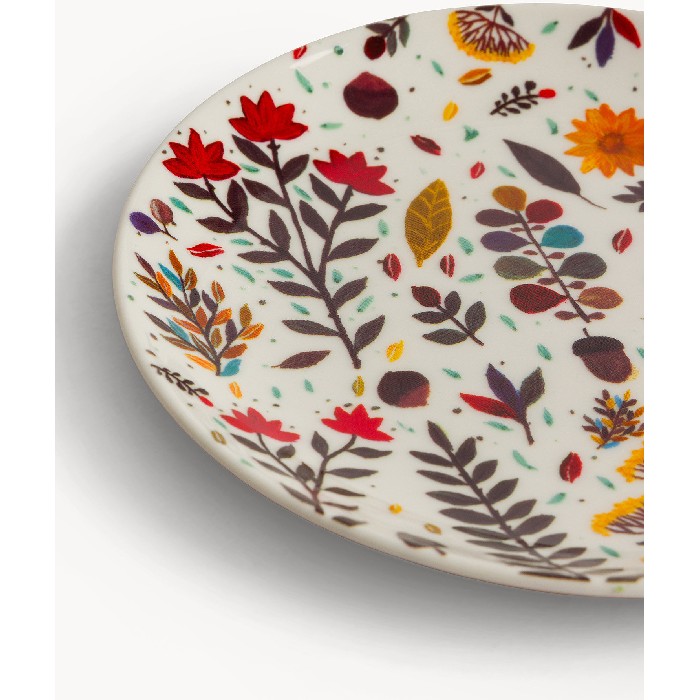 tableware/plates-bowls/coincasa-leaf-patterned-stoneware-bread-plate-–-7499982