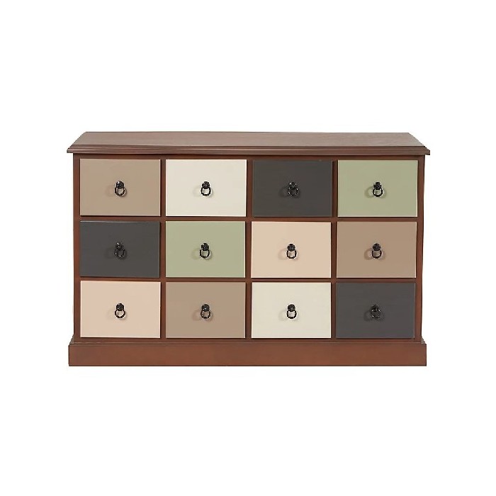 bedrooms/chest-of-drawers/loft-pine-wood-sage-multicoloured-12-drawer-unit