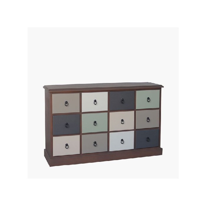 bedrooms/chest-of-drawers/loft-pine-wood-sage-multicoloured-12-drawer-unit