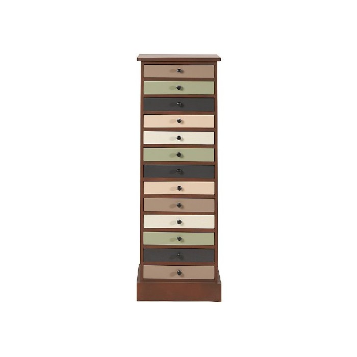 bedrooms/chest-of-drawers/loft-pine-wood-sage-multicoloured-13-drawer-unit