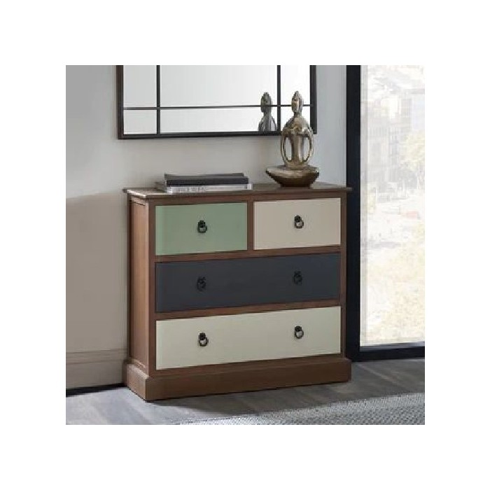 bedrooms/chest-of-drawers/loft-pine-wood-sage-multicoloured-4-drawer-unit