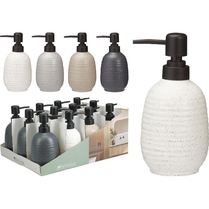 bathrooms/sink-accessories/stoneware-soap-dispenser-400ml-4-assorted-colours
