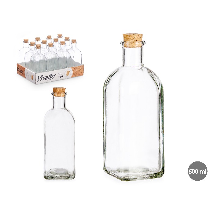 tableware/carafes-jugs-bottles/promo-glass-bottle-500-ml-cork-stopper