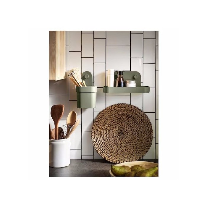 kitchenware/miscellaneous-kitchenware/promo-ikea-obonas-container-with-suction-cup-grey-green