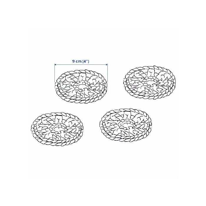 tableware/placemats-coasters-trivets/promo-ikea-gallsopp-coaster-naturalsedge-handmade-pack-of-4