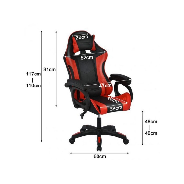 electronics/gaming-consoles-accessories/web-gaming-chair-with-footrest-red-8053323552246