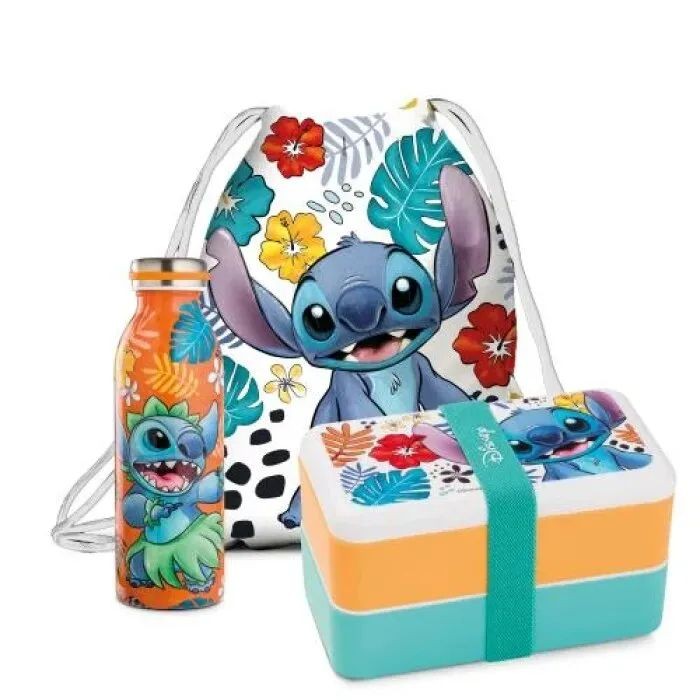 kitchenware/picnicware/disney-stitch-set-bottle-and-lunch-box-and-string-bag