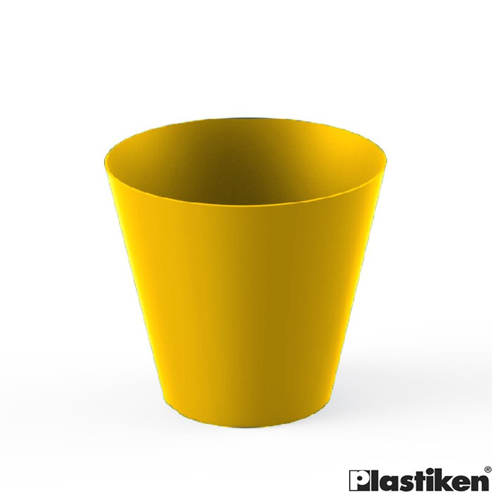 gardening/pots-planters-troughs/plastiken-tes-cone-planter-mustard-26cm