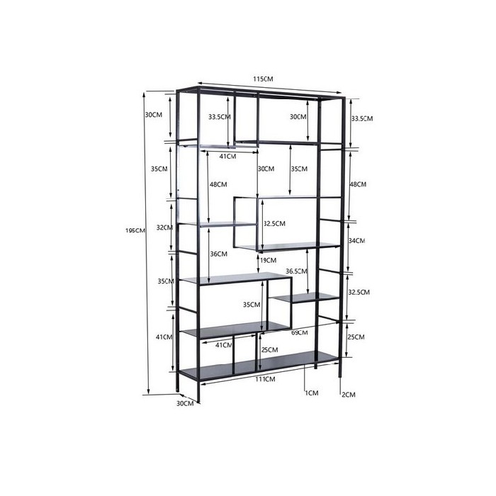 living/shelving-systems/kare-shelf-loft-black-115cm-x-195cm