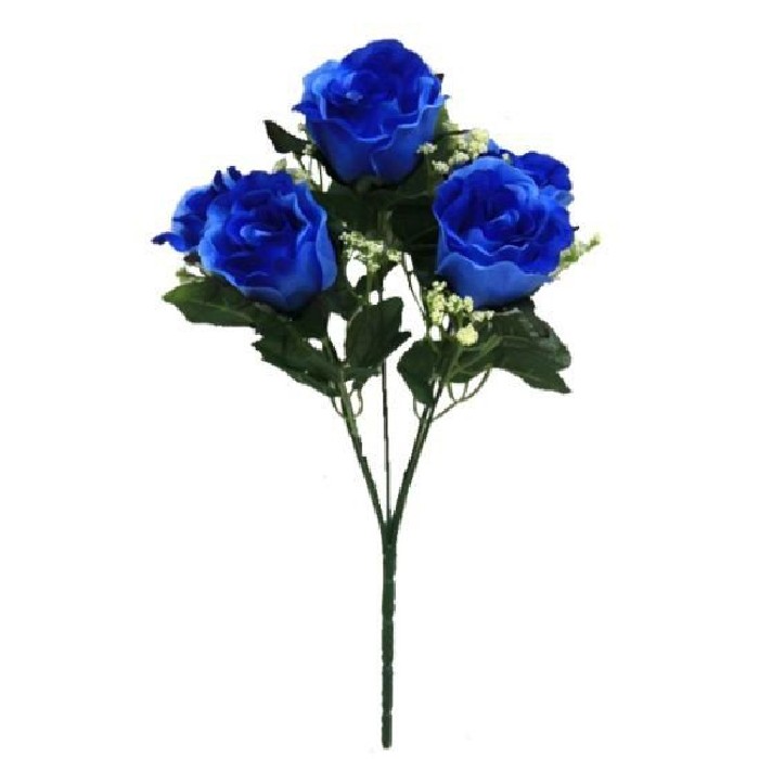 home-decor/artificial-plants-flowers/rose-bush-set-of-5-blue