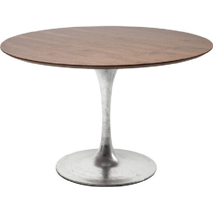 dining/dining-tables/kare-invitation-dining-table-set-walnut-and-zinc-diameter-120cm