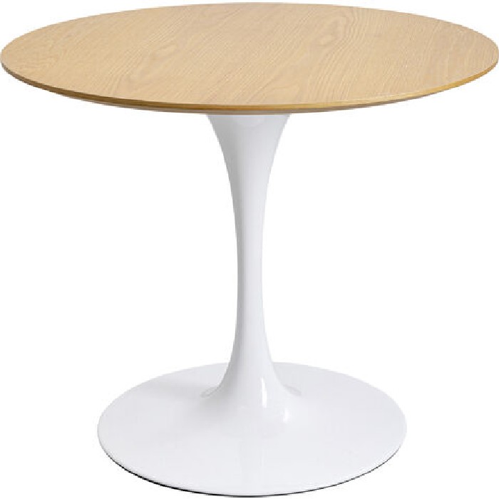 dining/dining-tables/kare-invitation-dining-table-set-oak-white-diameter-90cm