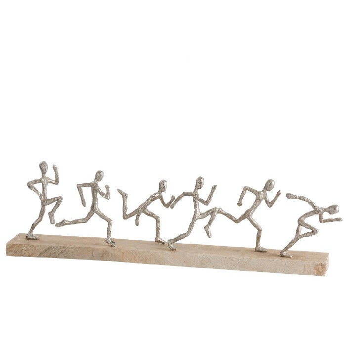 home-decor/decorative-ornaments/running-figures-aluminiumwood-silvernatural