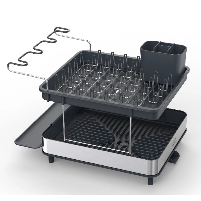 kitchenware/dish-drainers-accessories/excel-steel-2-tier-dish-rack-steelgrey