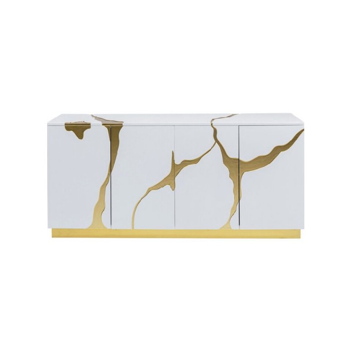 living/sideboards/kare-sideboard-cracked-white-gold-165cm-x-80cm