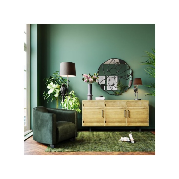 home-decor/mirrors/kare-wall-mirror-pieces-matt-black-ø100cm