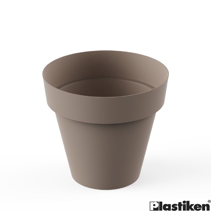 gardening/pots-planters-troughs/plastiken-tes-round-pot-diameter-22cm-taupe
