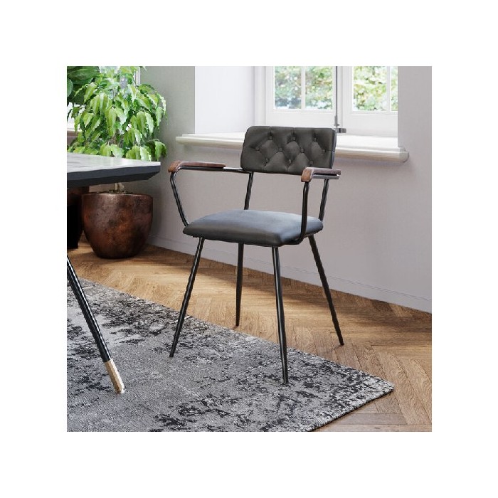 dining/dining-chairs/kare-salsa-dark-green-leather-chair-with-armrests-last-one-on-display