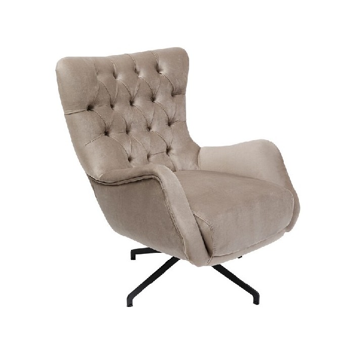dining/dining-chairs/kare-swivel-armchair-bellissima-velvet-taupe